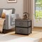 2-Drawer Fabric Dresser Nightstand with Metal Frame Small Storage Organizer for Bedroom